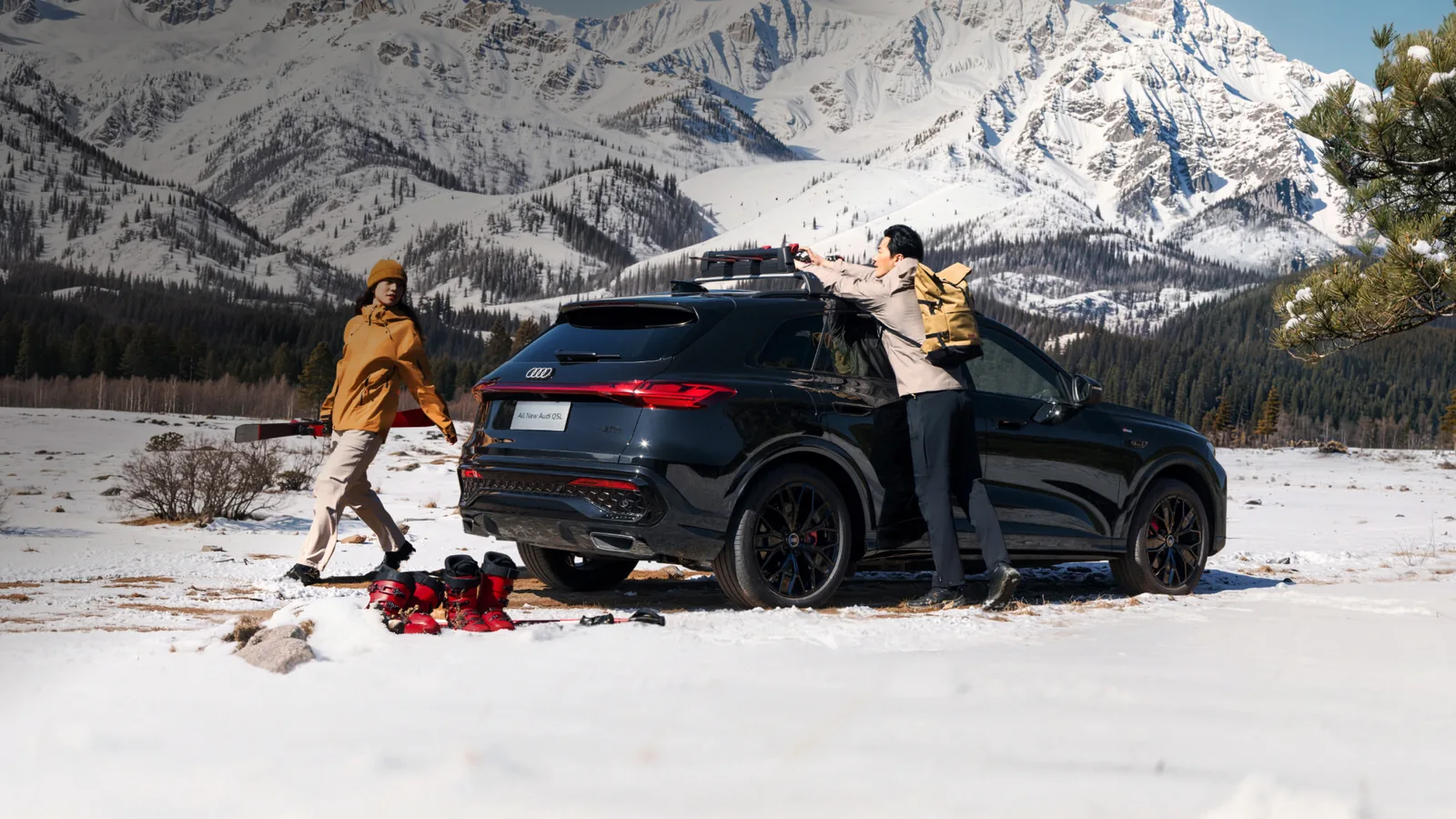 Audi Q5L 2026 зимой
