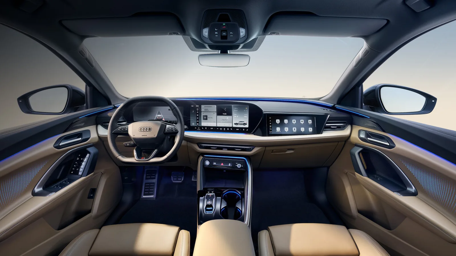 Интерьер Audi Q5L 2026 — панель с экранами